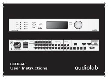 Audiolab 8000AP manual Final2... - HiFix