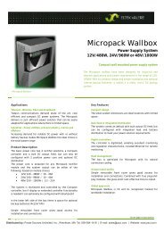 Datasheet Micropack Wallbox - Power Sources Unlimited