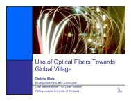 Use of Optical Fibers Towards Global Village - Christiealwis.com