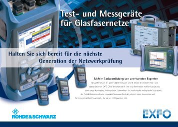 Test- und MessgerÃ¤te fÃ¼r Glasfasernetze Test ... - Rohde & Schwarz