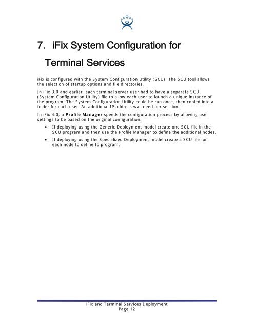 iFix and Terminal Services - ThinManager