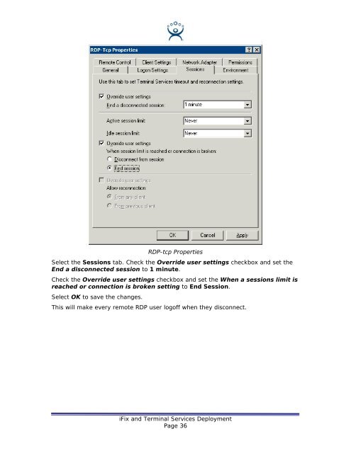 iFix and Terminal Services - ThinManager