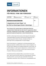 Wolf-von-Gemmingen-Schule vom 22.02.2011 - Pakt Zukunft