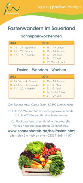 Fastenwandern im Sauerland - Sonnenhotels