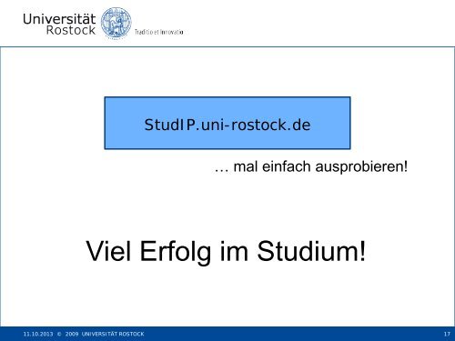 StudIP Einführung - Universität Rostock