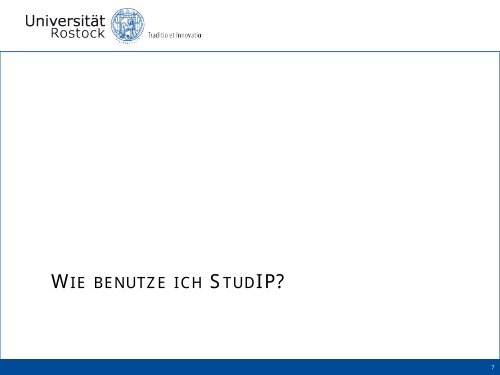 StudIP Einführung - Universität Rostock