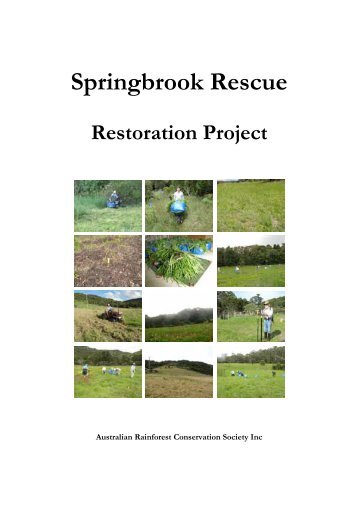 Springbrook Rescue Restoration Project - Department of National ...