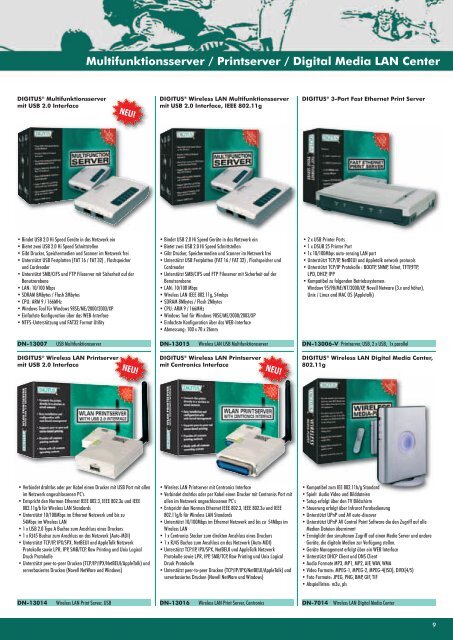 MIMO Wireless LAN Produkte - Digitus