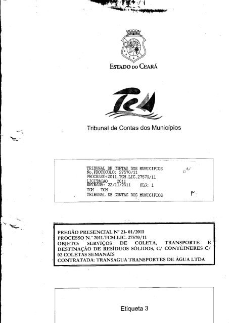 Processo LicitatÃ³rio - TCM-CE