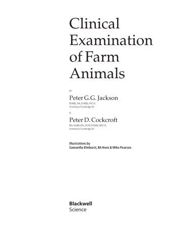 Clinical Examination of Farm Animals - CYF MEDICAL DISTRIBUTION