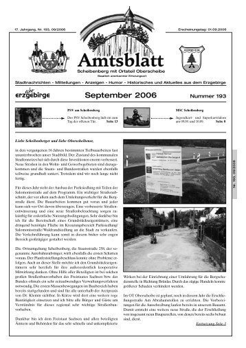 September 2006 - auf Scheibenberg.de