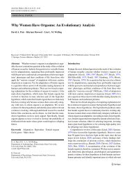 Why Women Have Orgasms: An Evolutionary Analysis - Puts Lab