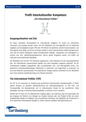 Profil Interkultureller Kompetenz - Carl Duisberg Centren