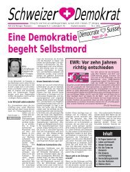 Eine Demokratie begeht Selbstmord - Schweizer Demokraten SD