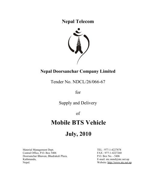 Mobile BTS Vehicle - Nepal Telecom