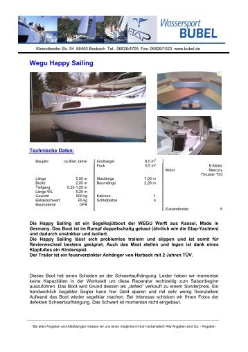 Expose neu Wegu Happy Sailing