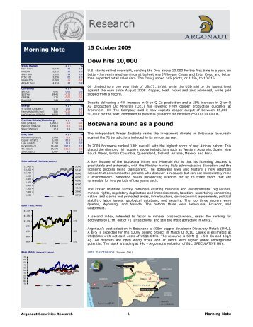 Argonaut Research Note - Discovery Metals Limited