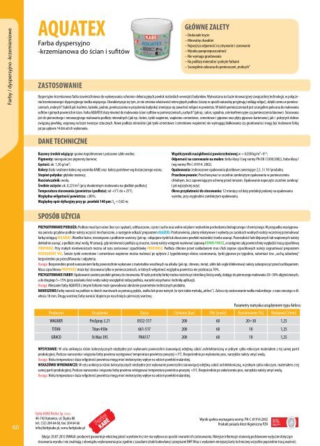 Katalog - Farby Kabe Polska Sp. z o.o.