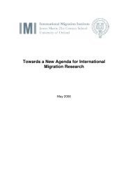 Towards a New Agenda for International Migration Research - the ...