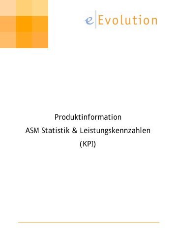 Produktinformation ASM Statistik & Leistungskennzahlen (KPI)