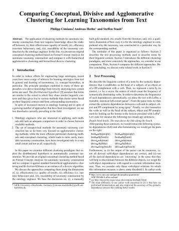 Comparing Conceptual, Divisive and Agglomerative Clustering - PUB