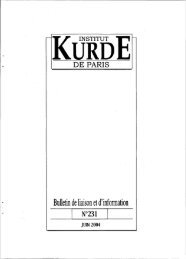 Bulletin de liaison et d'information - Institut kurde de Paris