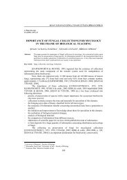 importance of mushroom colections used for mycology knowledge