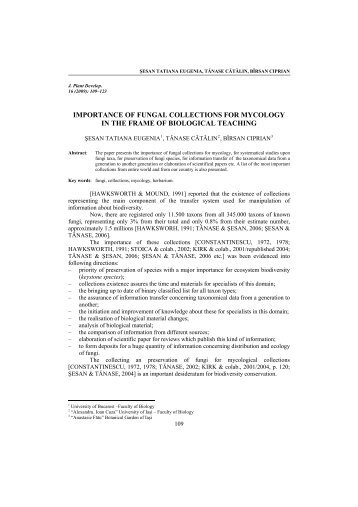 importance of mushroom colections used for mycology knowledge