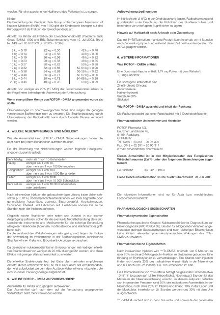 Gebrauchs- und Fachinformation (GFI) - ROTOP Pharmaka AG