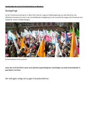 Standpunkte der jungen Protestteilnehmer in Nürnberg – Nachgefragt