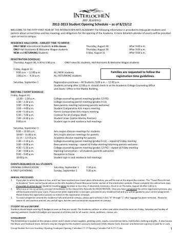 12-13 Opening Calendar Full 8-23-12 - Arts Academy High School