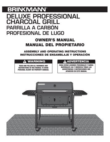DELUXE PROFESSIONAL CHARCOAL GRILL - Brinkmann