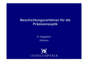 Leybold Optics GmbH (Dr.H.Hagedorn)