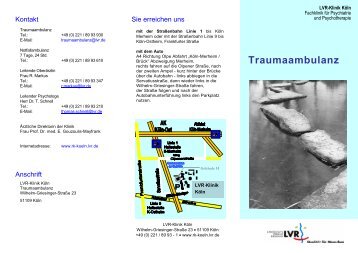 Traumaambulanz - LVR-Klinik Köln