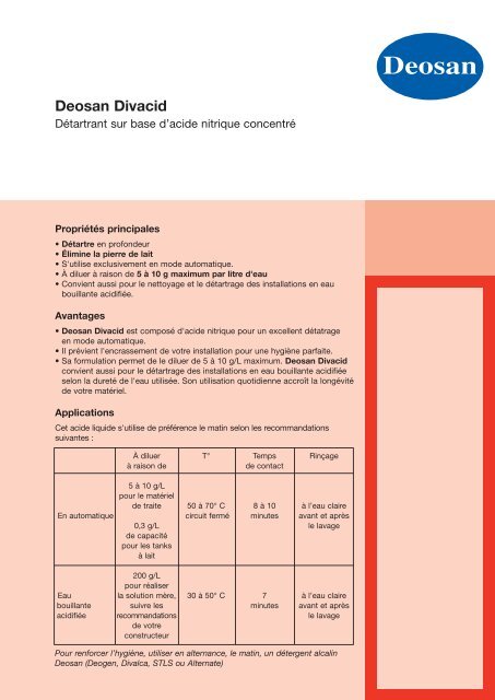 Deosan Divacid:DEOGEN 110 PLUS - SOGEBUL