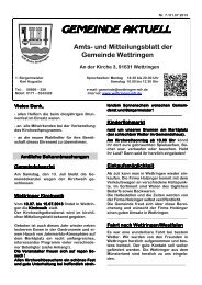 GEMEINDE AKTUELL GEMEINDE AKTUELL - Wettringen