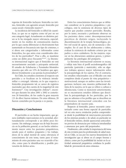 AÃ±o 62, VOL 46, NÂº 3, JULIO - SEPTIEMBRE 2008 - Sonepsyn