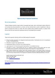 Sponsorship Proposal Guidelines - Treasury Casino & Hotel