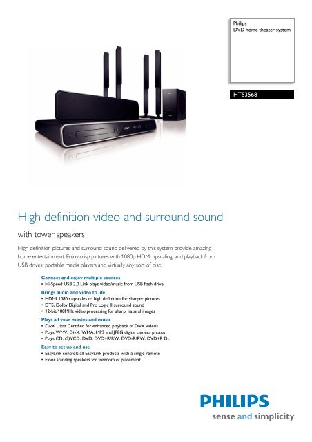 HTS3568/12 Philips DVD home theater system - Mixi, foto in video