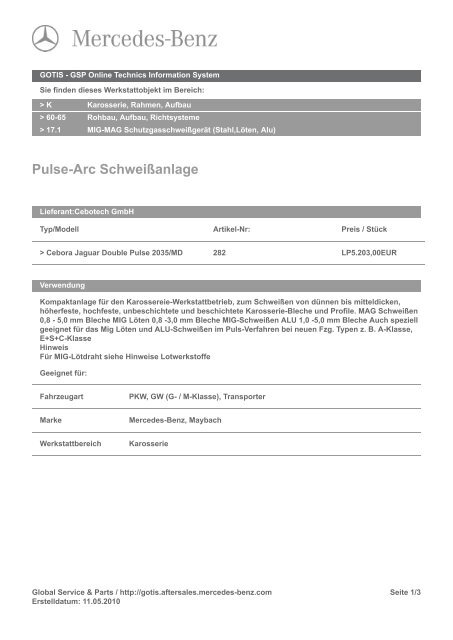 Pulse-Arc Schweißanlage - Cebotech GmbH