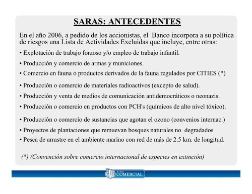 sistema de administracion de riesgos ambientales y sociales del