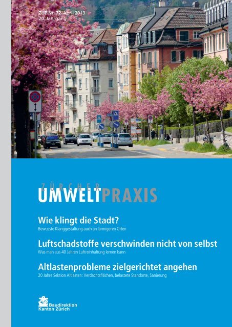 ZÃ¼rcher UmweltPraxis Nr. 72, vollstÃ¤ndige Ausgabe - Kanton ZÃ¼rich