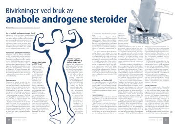 Bivirkninger ved bruk av anabole androgene steroider ... - Utposten