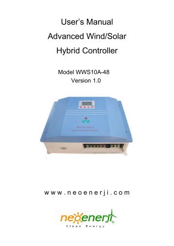 User's Manual Advanced Wind/Solar Hybrid Controller - Solar Bazaar