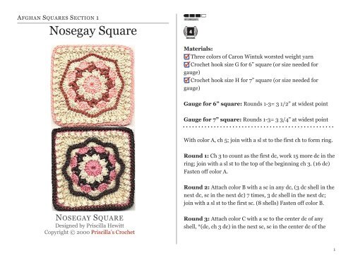 Nosegay Square - Priscilla's Crochet