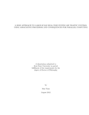 a simd approach to large-scale real-time system air traffic control ...