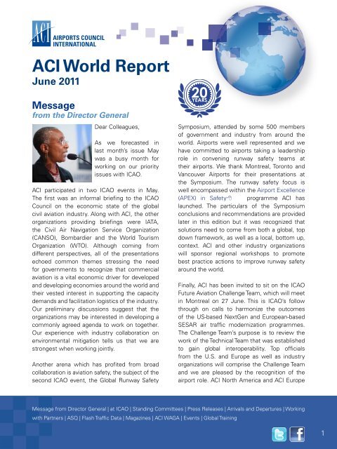 ACI World Report - June 2011 - Airports Council International