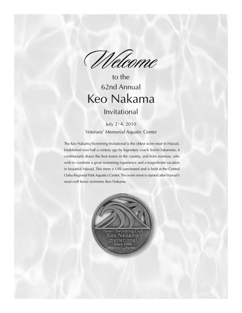 2010 Keo Nakama Invitational - Hawaii Swimming