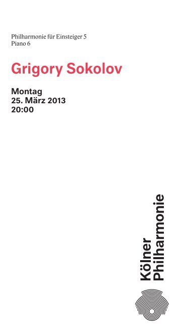 Download PDF - KÃ¶lner Philharmonie