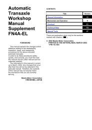 Automatic Transaxle Workshop Manual Supplement FN4A-EL